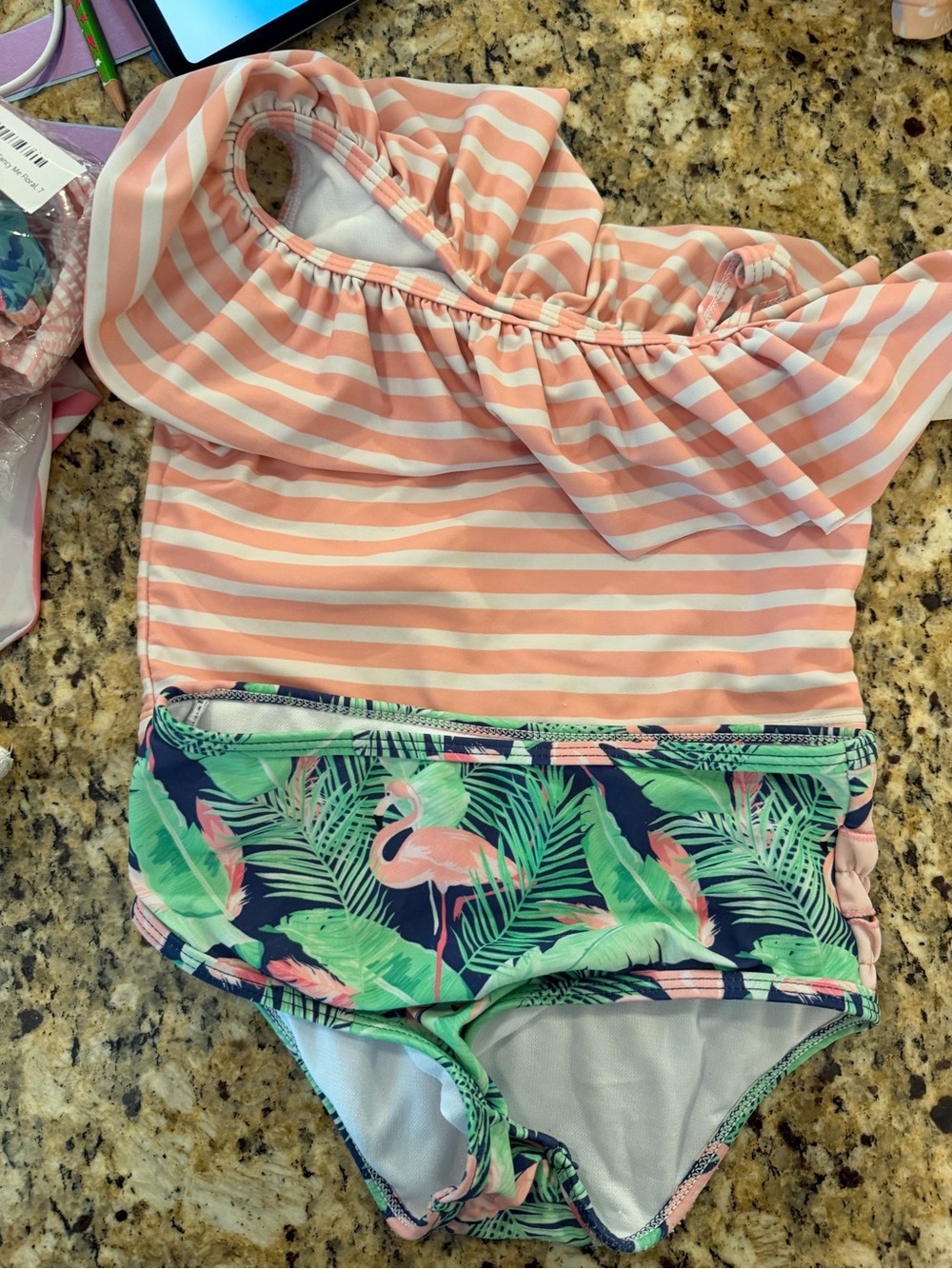 Ruffle Butts- girls Bathing suits- size 6